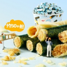 百草味 海苔肉松卷分享桶400g