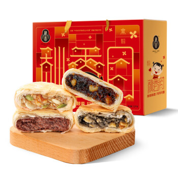 秋香 苏式酥皮月饼 4味24饼1200克+400g