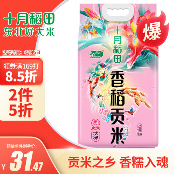 十月稻田 香稻贡米 东北大米 5kg