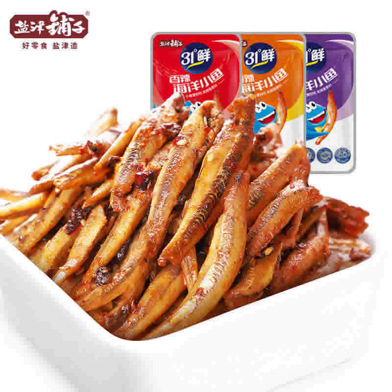 盐津铺子 小鱼仔银线鱼45包