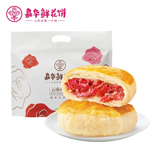 嘉华 经典玫瑰饼300g 共6枚