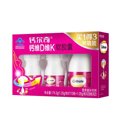 钙尔奇 维生素DK胶囊110粒+56粒