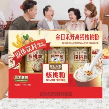 金日禾野 中老年人高钙核桃粉礼盒装750g