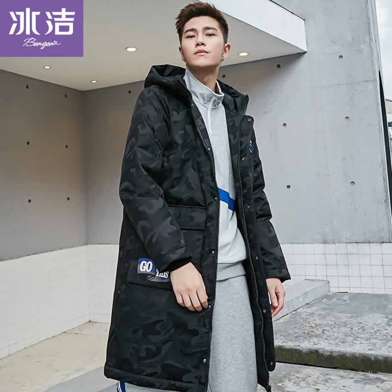 冰洁　男士中长款羽绒服