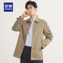 罗蒙男士中长款风衣