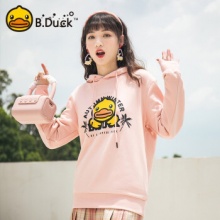 B.Duck 女宽松韩版小黄鸭连帽卫衣