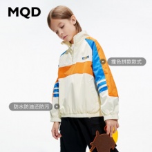 MQD 儿童宽松韩版撞色拼接外套