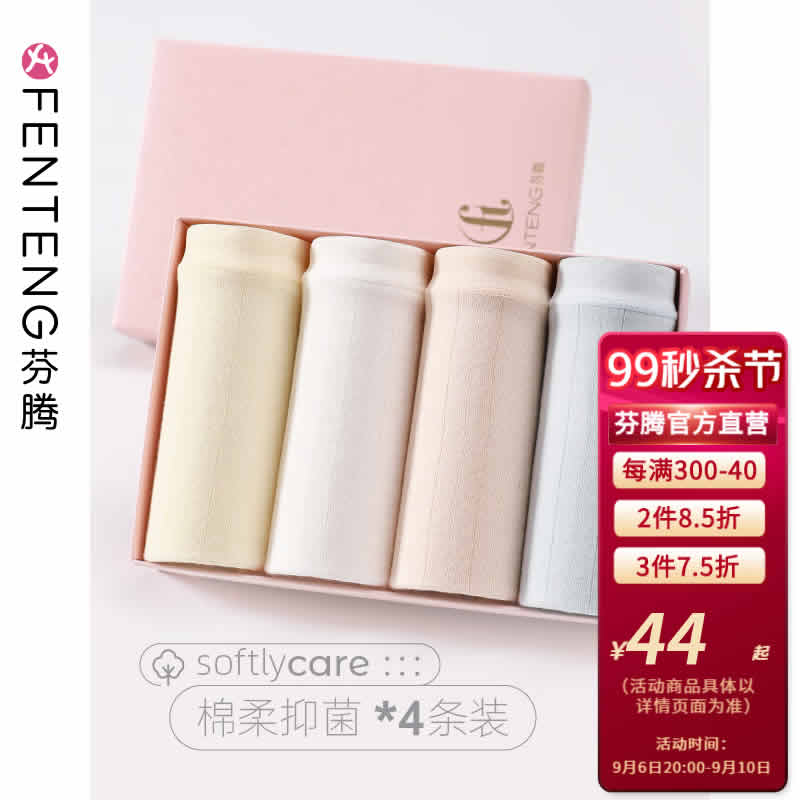 芬腾内裤女4条装