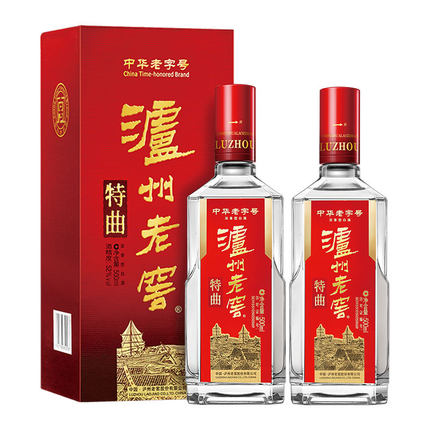 泸州老窖 特曲 52度浓香型白酒500mL*2瓶
