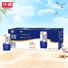 光明 优加纯牛奶200ml*24盒 钻石装