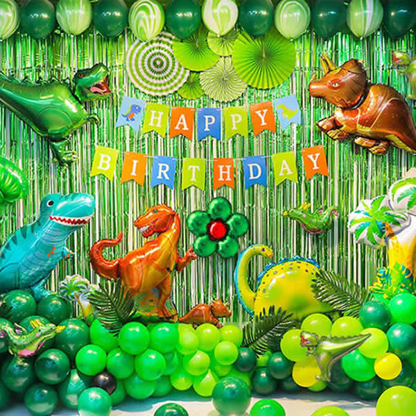 恐龙主题气球生日party装饰