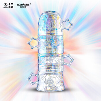 乐唯诗 中国航天联名版 十二天宫星空玻璃杯 4个装（极光炫彩）