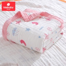 kissbaby 婴儿浴巾纯棉纱布 6层110cm*110cm