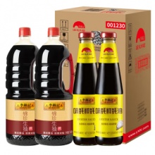 锦记 酱油蚝油组合装 锦珍生抽1.45kg*2+味蚝鲜480g*2 