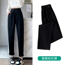 享慕 休闲裤高腰直筒裤