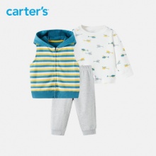 carters 儿童马甲长T长裤三件套装