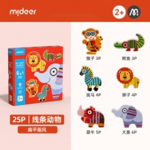 mideer 弥鹿 六合一大块拼图 