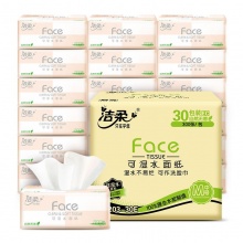 洁柔 抽纸粉Face100抽24包
