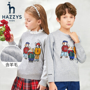 HAZZYS 哈吉斯 男童套头针织衫