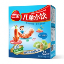 三全 儿童水饺 虾仁胡萝卜口味 300g 42只 