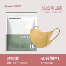 小新防护 莫兰迪3D立体口罩 儿童款 30只*2独立包装