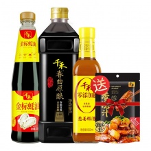 千禾春曲原酿酱油1L+蚝油485g+葱姜料酒500ml