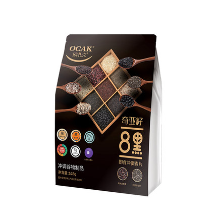 欧扎克热冲奇亚籽8黑藜麦528g