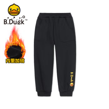 B.duck小黄鸭 儿童加绒加厚运动长裤