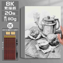 晨光 素描纸美术生专用8K20张110g