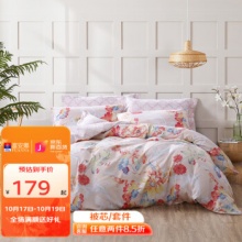 富安娜 家纺 秋冬保暖磨毛 1.5米床四件套（被套203*229cm）