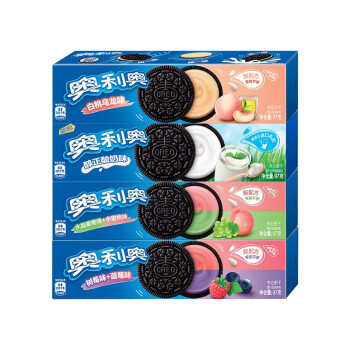 奥利奥 风味果味夹心 4盒 388g