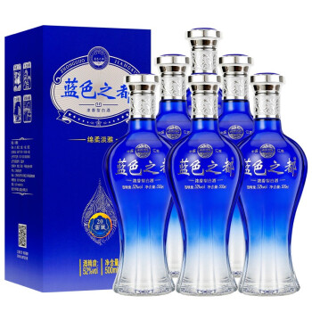 洋河镇 蓝色之都酒 52度500毫升*6瓶