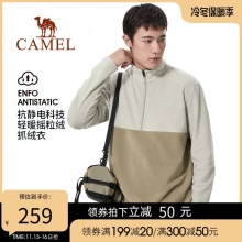 骆驼立领摇粒绒外套