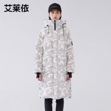 艾莱依 中长款过膝羽绒服