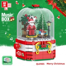 哲高 圣诞音乐盒积木拼装玩具-348颗粒