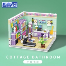 哲高 积木拼装玩具街景小屋系列