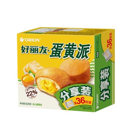 好丽友蛋黄派36枚828g