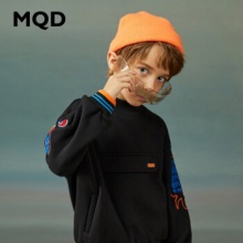 MQD 男童半高领加绒卫衣