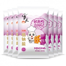 雪天 盐识盐记未加碘低钠盐300g*7包