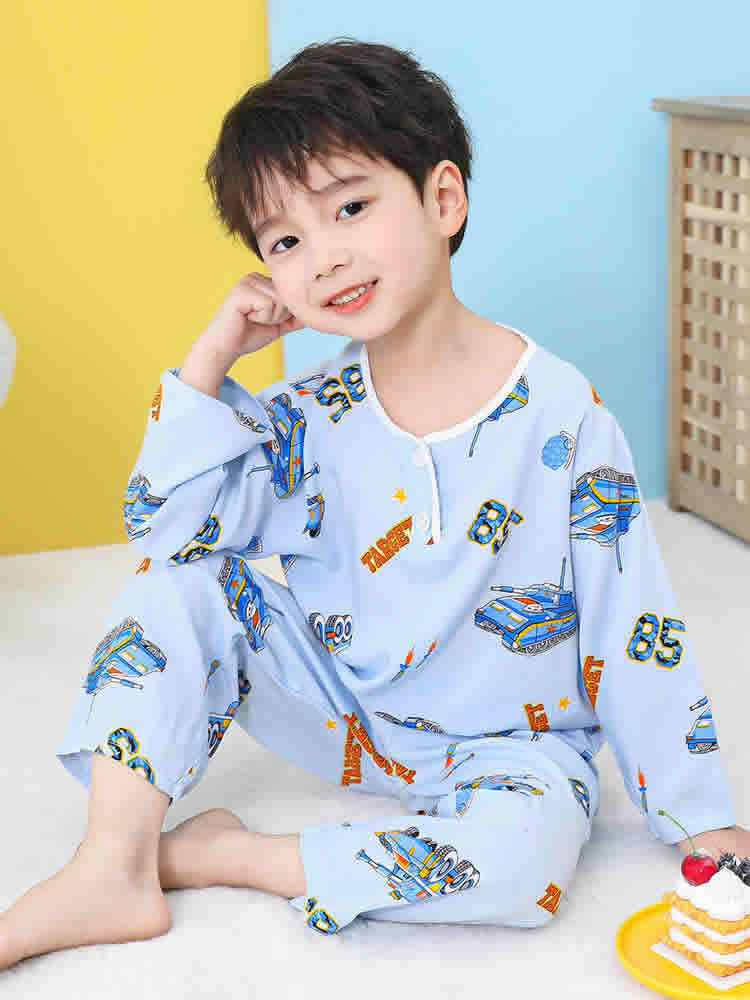 棒棒星 棉绸短袖家居服套装