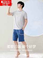 红豆 情侣薄款抑菌家居服套装