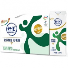 伊利 舒化无乳糖牛奶低脂型220ml*12盒/箱 