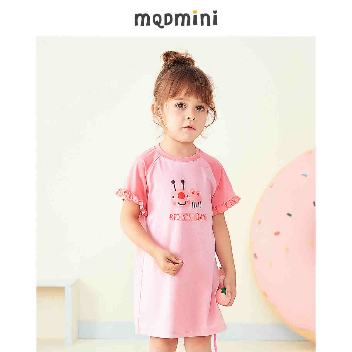 MQD马骑顿 女小童T恤连衣裙
