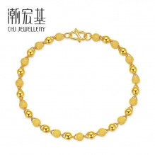 潮宏基 金碧黄金手链足金 约6.45g