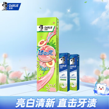 好来(原黑人)  透心爽冰桃牙膏+小样2支共170g