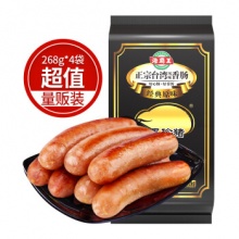 海霸王 黑珍猪台湾风味香肠 原味1072g 