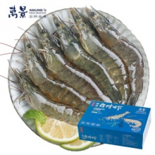 万景 北海鲜冻白虾国产白虾 净重4斤
