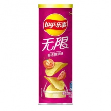 乐事（Lay's）无限薯片 鲜浓番茄味104g罐装