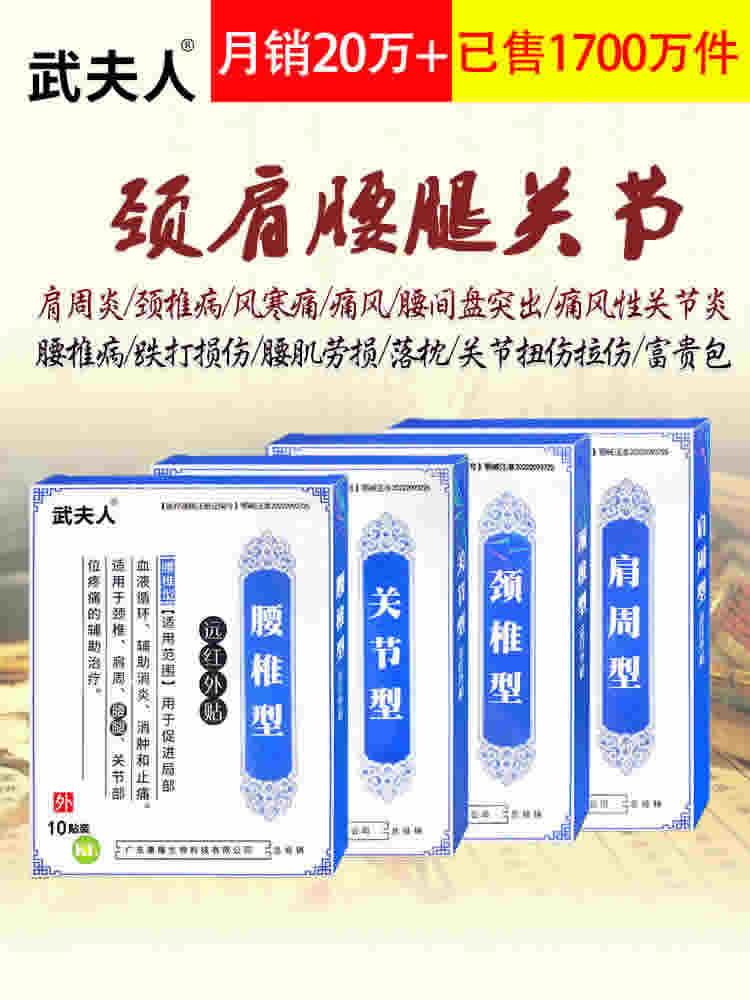武夫人 颈肩腰腿骨关节膏药贴10贴