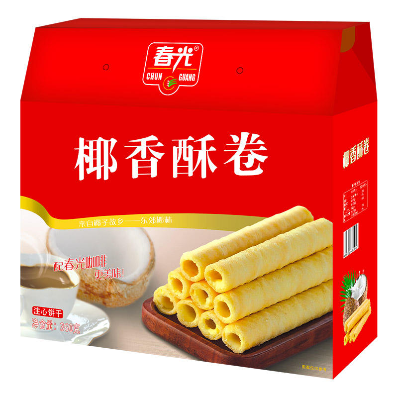 春光 椰香酥卷 礼盒装 360g